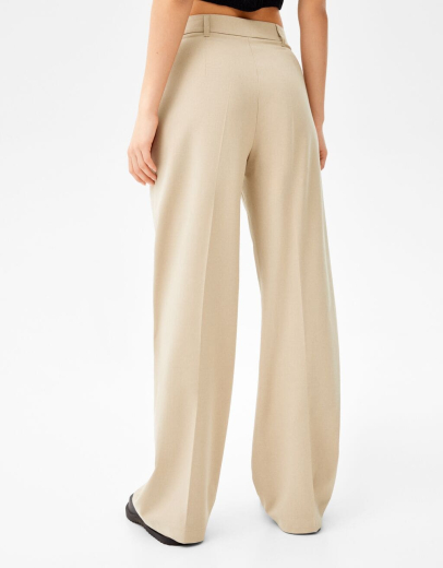 Wide-Leg-Hose mit Gürtelschlaufen